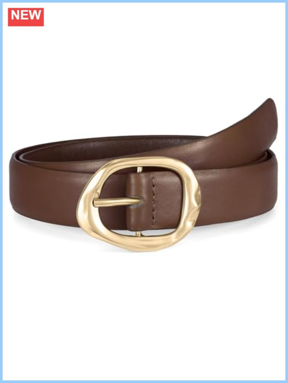 Gold Buckle PU Leather Belt for Women Adjustable Waist Belt for Jeans Pants